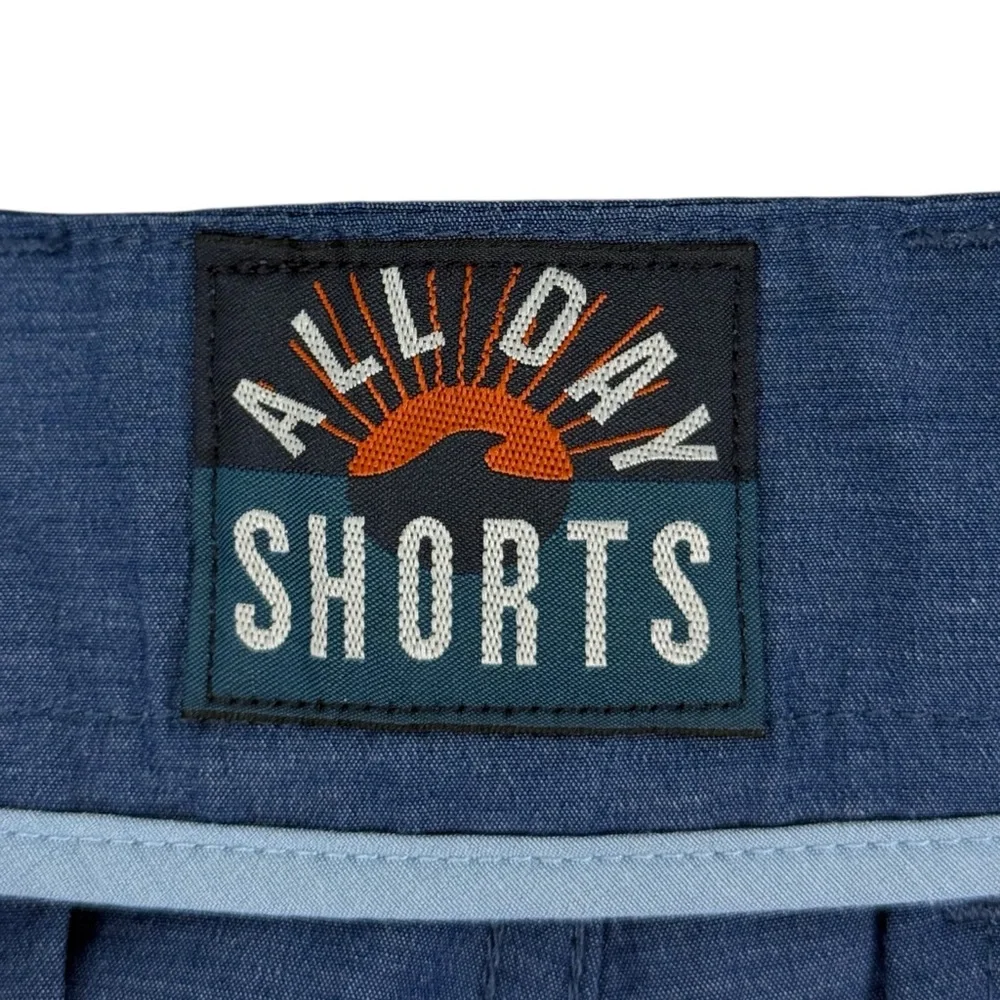 Faherty Mens 30 All Day Shorts Blue Stretch Drawstring Golf Athletic Beach EUC